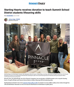 Pinnacle gives to starting hearts